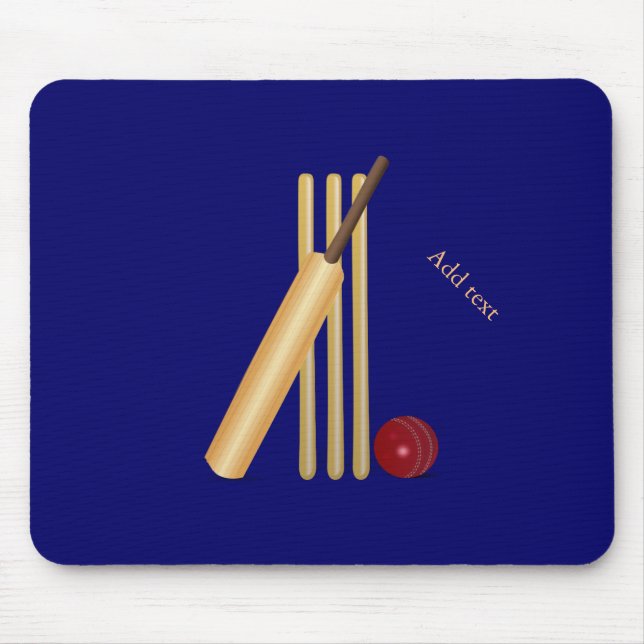 Game of Cricket Template Mouse Mat (Front)