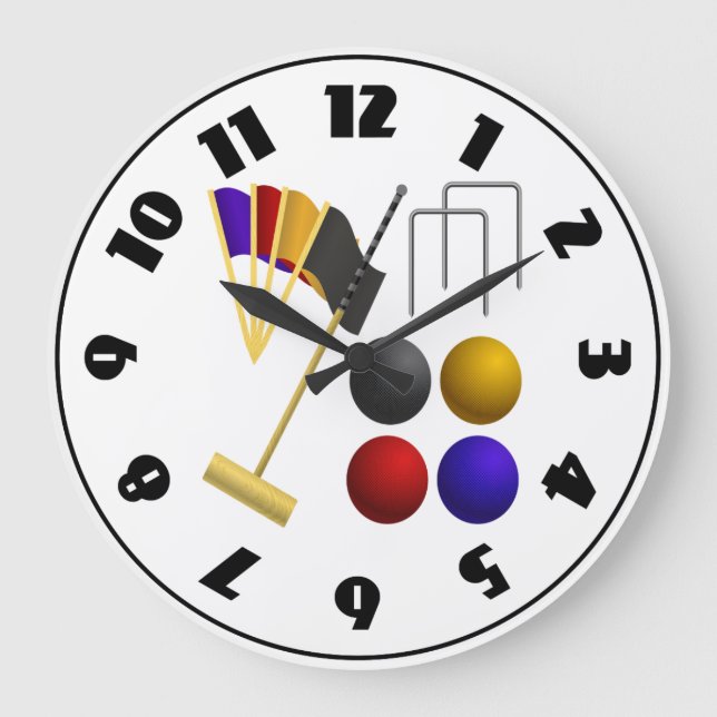 Game Of Croquet Clock (Front)