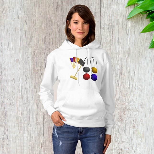 Game Of Croquet Womens Hoodie (Creator Uploaded)