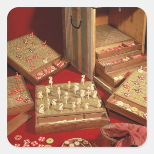 Game of Dauphin lotto invented by Louis XIV Square Sticker