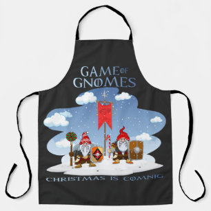 Game Of Gnomes Christmas Is Coming Apron