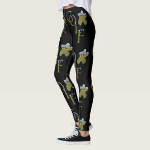 Game Of Golf Logo With Golfing Image, Leggings