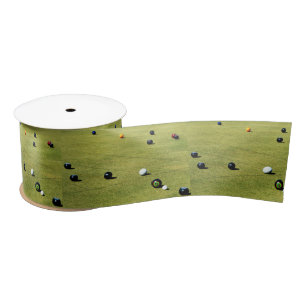 Game Of Lawn bowls IN Action, Satin Ribbon