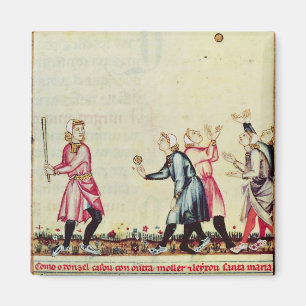 Game of pelota in the open air magnet