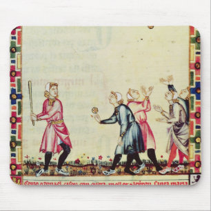 Game of pelota in the open air mouse mat