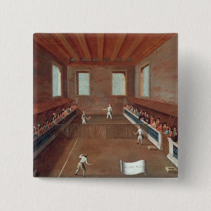 Game of Racquets 15 Cm Square Badge