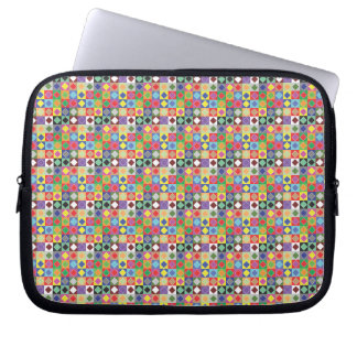 game of squares colours laptop sleeve
