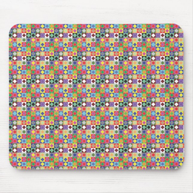 game of squares colours mouse mat (Front)