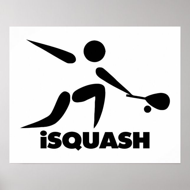 Game Of Squash iSquash Logo Poster (Front)