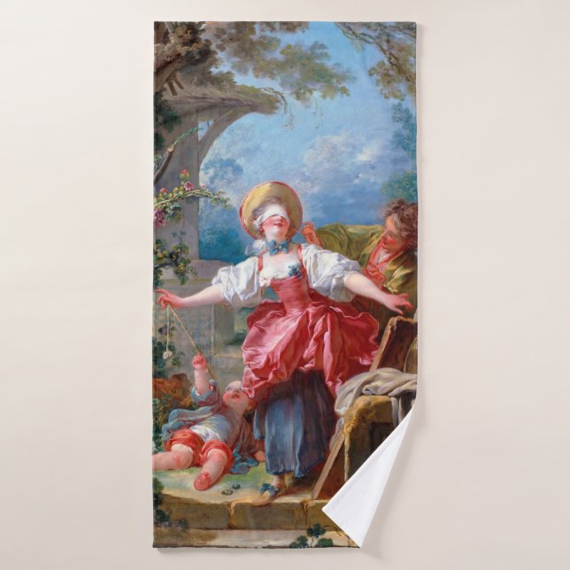 Game of Tag, Fragonard Bath Towel (Bath Towel)