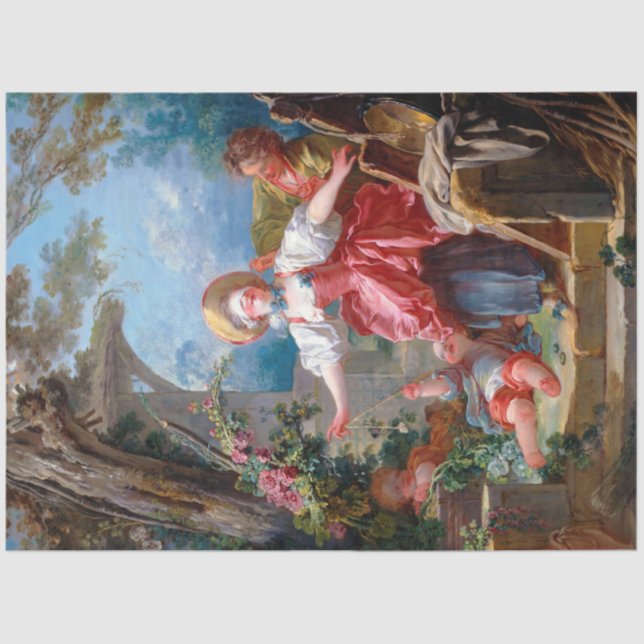 Game of Tag, Fragonard Tissue Paper (Front)
