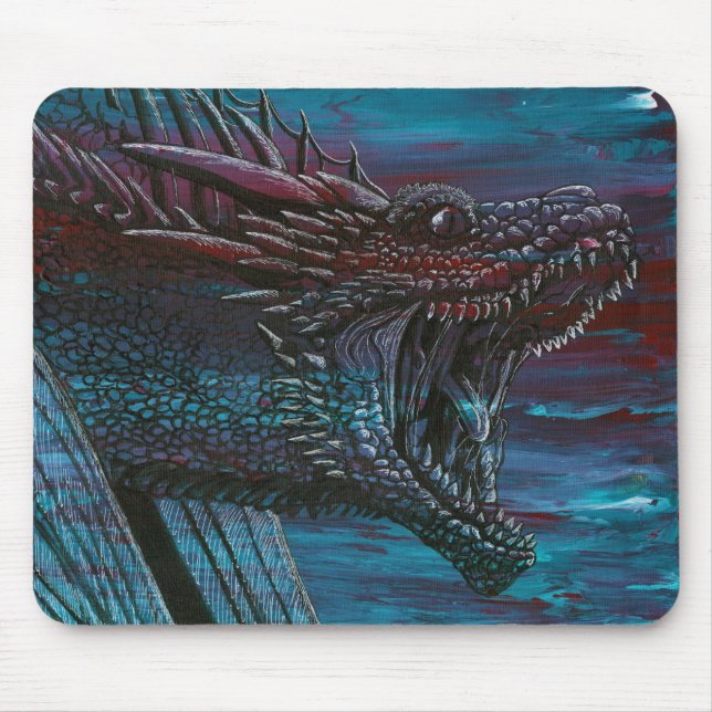 Game of thrones- Fan Art- Dragon-painting Mouse Mat (Front)