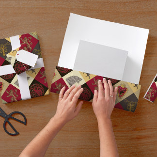Game of Thrones Sigil Pattern Wrapping Paper Sheet