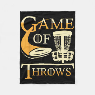Game Of Throws - Disc Golf Player Flying Disc Golf Fleece Blanket