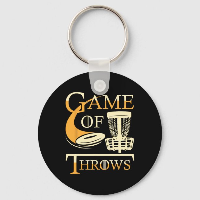 Game Of Throws - Disc Golf Player Flying Disc Golf Key Ring (Front)