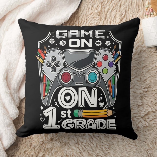 Game On 1st Grade Back to School Cushion (Blanket)