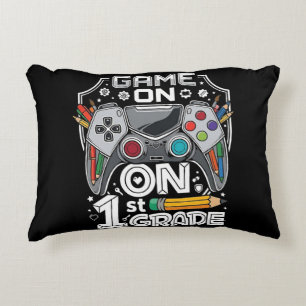 Game On 1st Grade Back to School Decorative Cushion