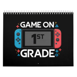 Game On 1st Grade Back To School Funny Gamer  Calendar