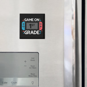 Game On 1st Grade Back To School Funny Gamer Magnet