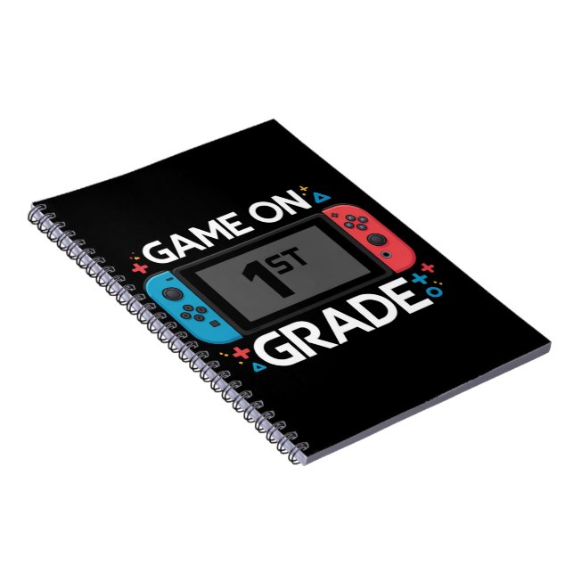 Game On 1st Grade Back To School Funny Gamer  Notebook (Right Side)