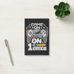 Game On 1st Grade Back to School Post-it Notes