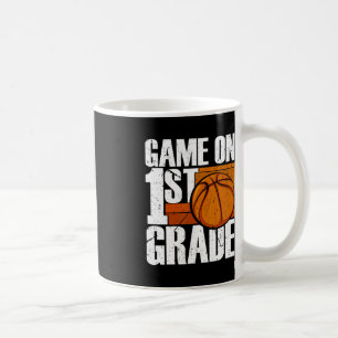 Game On 1st Grade Basketball Back To School First Coffee Mug