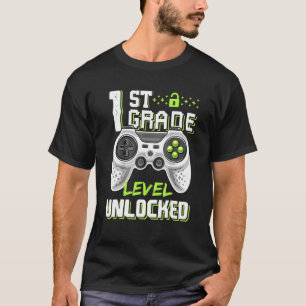 Game On 1st Grade Unlocked Level Up Gamer Back To  T-Shirt