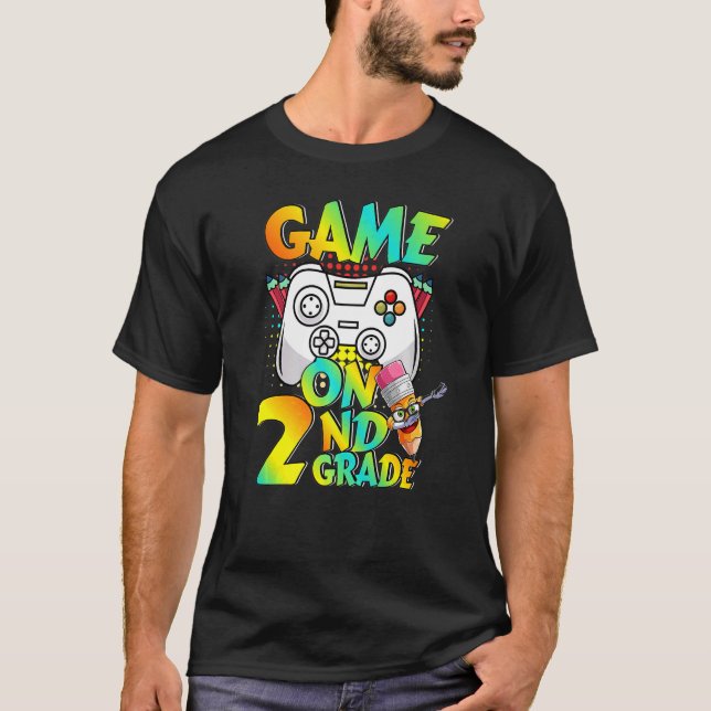 Game On 2nd Grade Back To School 2nd Grade Level U T-Shirt (Front)