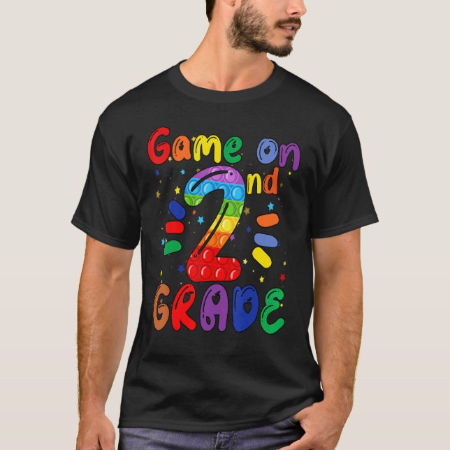 Game On 2nd Grade Back To School 2nd Second Grade  T-Shirt (Front)