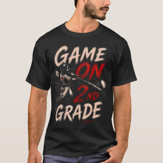 Game On 2Nd Grade Baseball Back To School T-Shirt