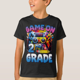 Game On 2nd Grade First Day Gamer Shirt Boys