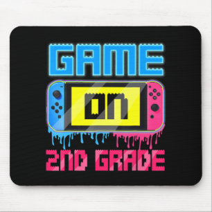 Game On 2nd Grade Gaming Gamer Back To School Stud Mouse Mat