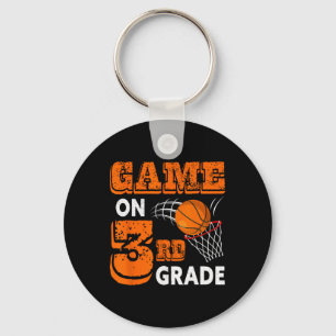 Game On 3rd Grade Bysketbyll Byck To School Fun Gi Key Ring