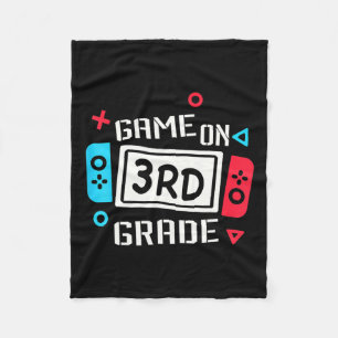 Game On 3rd Grade Cool Kids Team Third Back To Sch Fleece Blanket