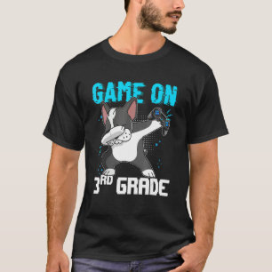 Game On 3rd Grade French Bulldog Gaming Gamer Back T-Shirt