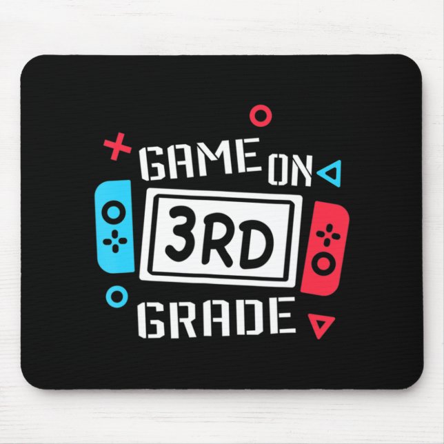 Game On 3rd Grade  Third Grade Back To School  Mouse Mat (Front)