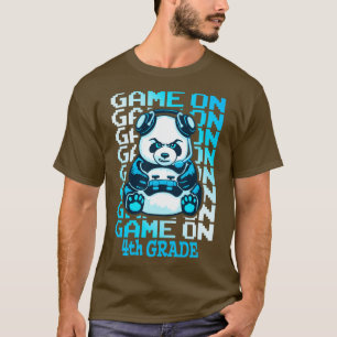 Game On 4th Grade Back To School Funny Panda Bear T-Shirt