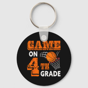 Game On 4th Grade Bysketbyll Byck To School Fun Gi Key Ring