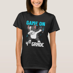 Game On 4th Grade French Bulldog Gaming Gamer Back T-Shirt