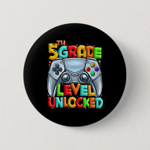 Game On 5th Grade Back To School 5th Grade Level U 6 Cm Round Badge