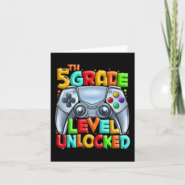Game On 5th Grade Back To School 5th Grade Level U Card (Front)