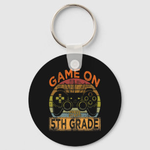 Game On 5th Grade Welcome Back To School Gamer Boy Key Ring