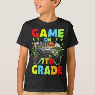 Game On 7th Grade Back To 7th Grade Level Unlocked T-Shirt