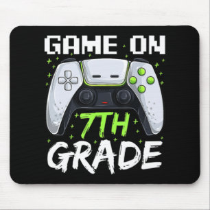 Game On 7th Grade  Fun Back To School Gamer Boys  Mouse Mat