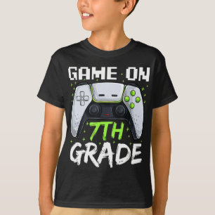 Game On 7th Grade  Fun Back To School Gamer Boys  T-Shirt