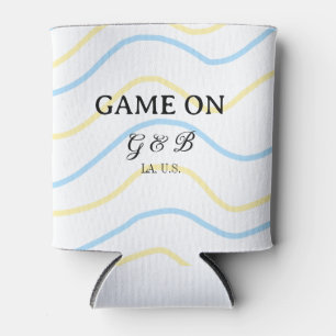 Game on add couple name wedding party place city g can cooler