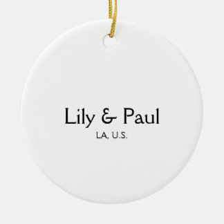 Game on add couple name wedding party place city g ceramic tree decoration