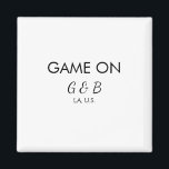 Game on add couple name wedding party place city g magnet<br><div class="desc">design</div>