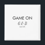 Game on add couple name wedding party place city g magnet<br><div class="desc">design</div>