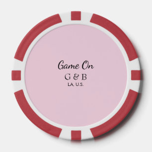 Game on add couple name wedding party place city g poker chips